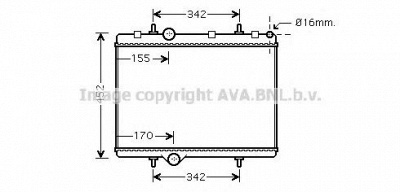 AVA QUALITY COOLING pe2281 -  Радиатор, охлаждение двигателя